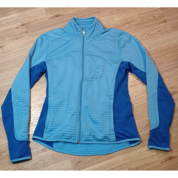 VINTAGE Nike Sphere Thermal Jacket Womens Medium Track Full Zip Waffle Running - Picture 1 of 16